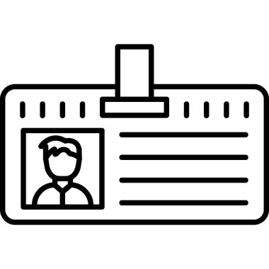 Kimlik kartı vektör çizim