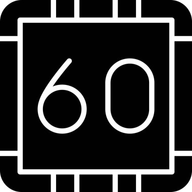 Moda stili izole edilmiş arkaplanda 6 numaralı simge