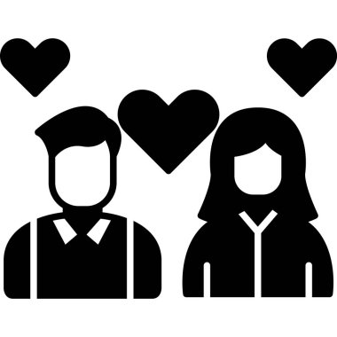 Çift kalp simgesini ana hatlarıyla sever