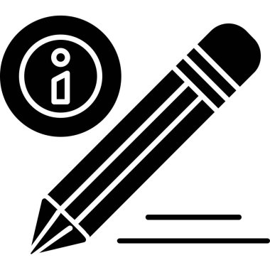 Kalem. Web simgesi basit illüstrasyon