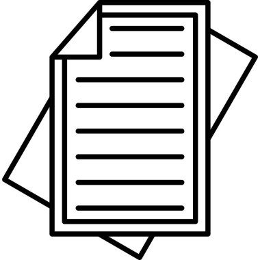 Belge. Web simgesi basit illüstrasyon