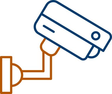 Web Kullanımı için CcTV Simgesi, Basit Vektör İllüstrasyonu