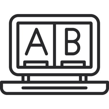 Modern b 'nin vektör illüstrasyonu eksik simgesi