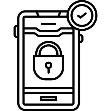 Kilit simgesine sahip akıllı telefon, özet biçimi