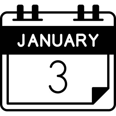 5 Ocak - takvim günü - vektör illüstrasyonu