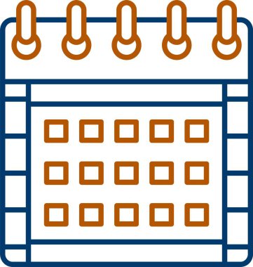 Web Kullanımı için Takvim Simgesi, Basit Vektör İllüstrasyonu