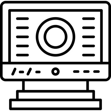 dizüstü bilgisayar web simgesi basit illüstrasyon