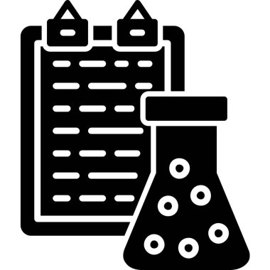 Kimyasal test tüpü simgesi, anahat stili