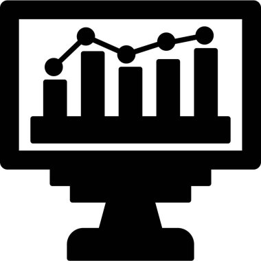Veri analiz simgesi, vektör illüstrasyonu