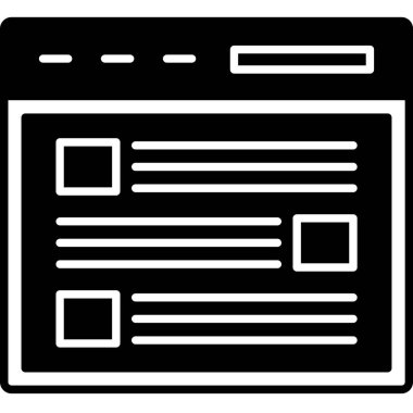 web page icon, outline style