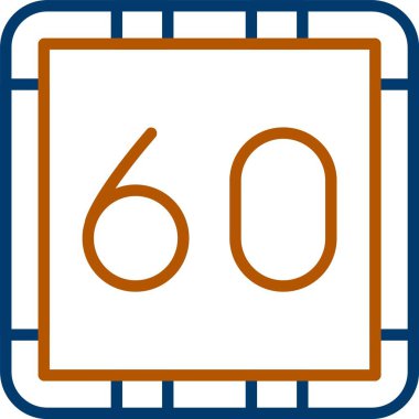 Altmış Simge, Web Kullanımı için Basit Vektör İllüstrasyonu