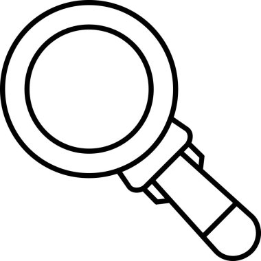 büyütme cam ikon vektör çizimi tasarımı