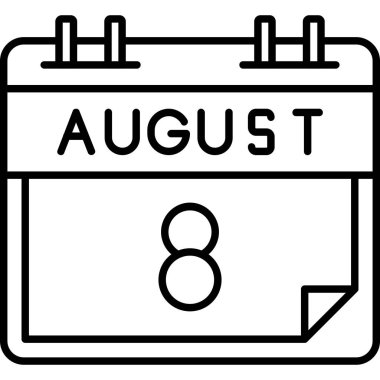 7 Ağustos, ikon, vektör günü