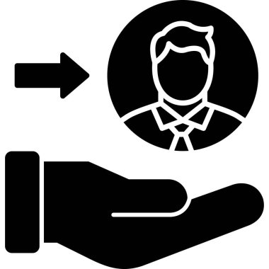 İş adamı tokalaşma vektör simgesi. Düz çizim beyaz arkaplanda izole edildi. gram ve yuvarlak açılar.