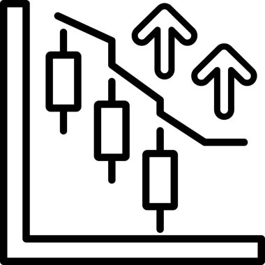 iş grafiği simgesi ana hat biçiminde