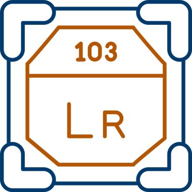 103 Lawrencium Simgesi, Web Kullanımı için Basit Vektör Resimleri