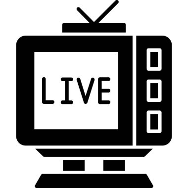 Kolayca değiştirebilen ya da düzenleyebilen canlı TV vektör simgesi