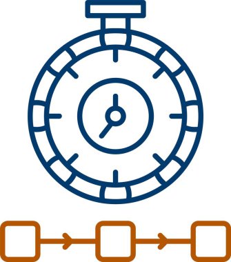 Zamanlama Simgesi, Web Kullanımı için Basit Vektör İllüstrasyonu