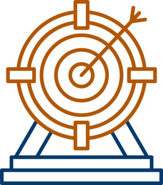 Web Kullanımı için Hedef Simgesi, Basit Vektör İllüstrasyonu