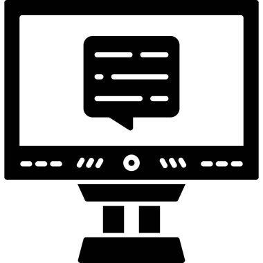 Monitör. Web simgesi basit illüstrasyon