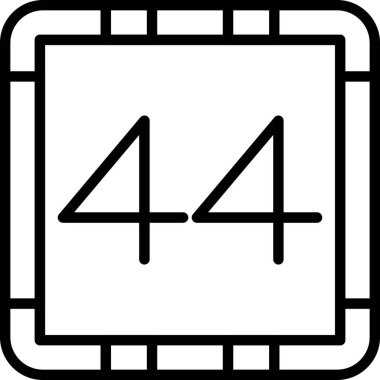 4 - 4 numara 4 - 4 simgesi