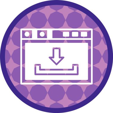 Web Kullanımı için Simge İndir, Basit Vektör İllüstrasyonu