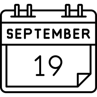 Takvim simgesinin vektör illüstrasyonu