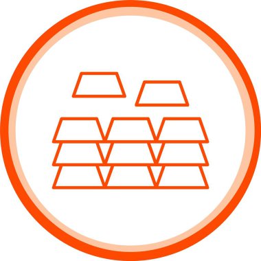 Web kullanımı için Ingot Simgesi, Basit Vektör İllüstrasyonu