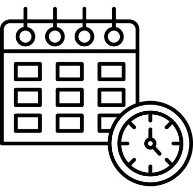 Takvim simgesi. Taslak vektör. zamanlama simgesi