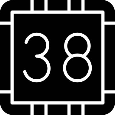 dijital numara 8 simgesi