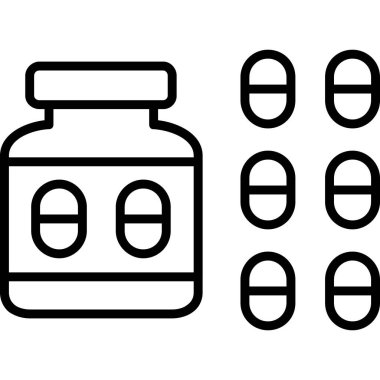 Hap vektör çizgisi simgesi, logo, mobil veya diğer bilgilerde, ağ veya uygulama için kullanılabilir