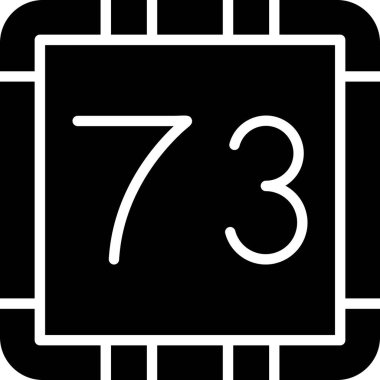 yedinci simge arkaplanda izole edildi