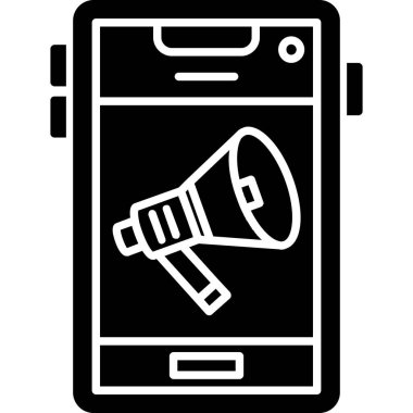 Megafon. Web kullanımı için basit tasarım, Basit Vektör İllüstrasyonu