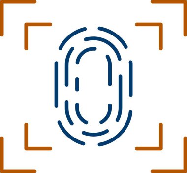 Web Kullanımı için Parmak izi Simgesi, Basit Vektör İllüstrasyonu