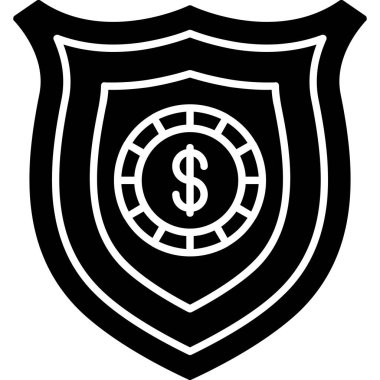 Dolar madeni para ikonu. vektör illüstrasyonu