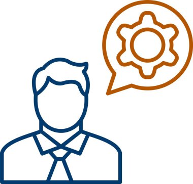 Web Kullanımı için Danışman Hizmeti Simgesi, Basit Vektör İllüstrasyonu