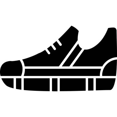 spor ayakkabı ikonu vektör illüstrasyonu