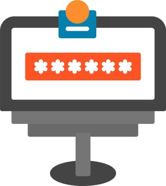 parola düz vektör simgesi