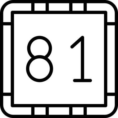 78 numaralı simge, vektör illüstrasyon tasarımı