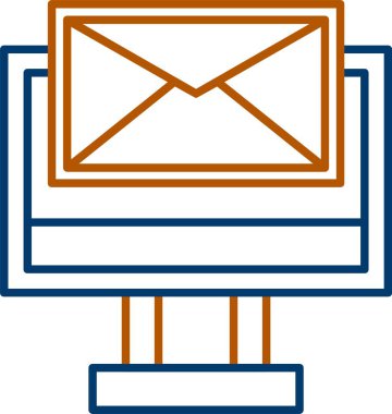 Web Kullanımı için E- posta Simgesi, Basit Vektör İllüstrasyonu