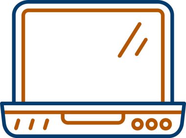 dizüstü bilgisayar simgesi. Web için dizüstü bilgisayar vektör simgelerinin basit çizimi
