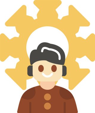 Avatar man simgesi, vektör illüstrasyonu