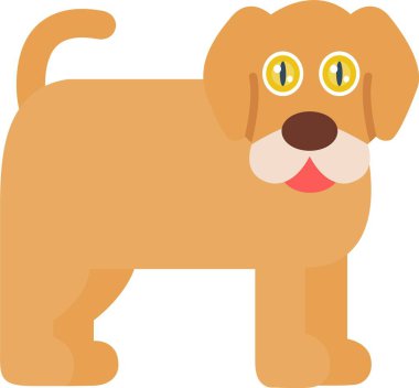 Köpek evcil hayvan ikonu. vektör illüstrasyonu