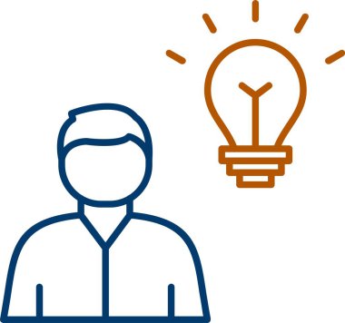 Web Kullanımı için Danışman Simgesi, Basit Vektör İllüstrasyonu