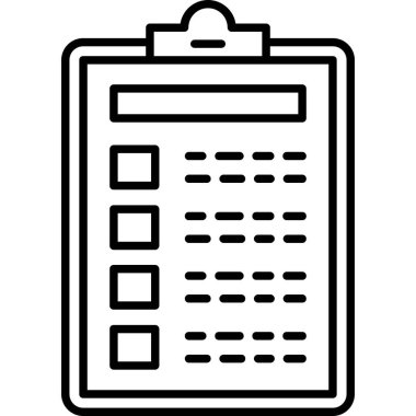 Kontrol listesi simgesi. özet vektörü