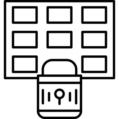 yapı inşa simgesi ana hatları biçiminde