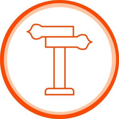 Yol İşareti Simgesi, Web Kullanımı için Basit Vektör İllüstrasyonu