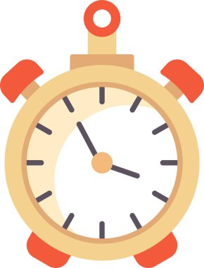 Kronometre simgesi. Web tasarımı için kronometre vektör simgesinin düz çizimi