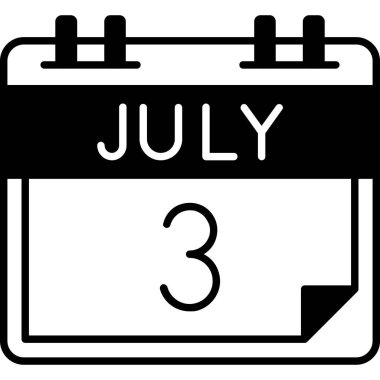 Temmuz sembolü düz simge tasarımı