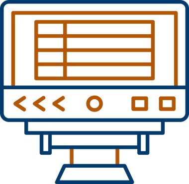 Web Kullanımı için Hesap Tablosu Simgesi, Basit Vektör İllüstrasyonu